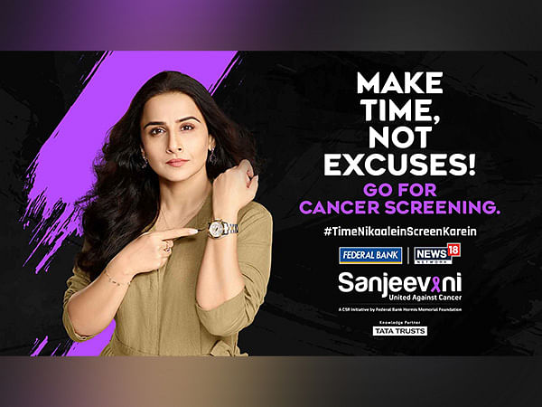 Vidya Balan Appointed as the National Ambassador for the Second Phase of Federal Bank News 18's Flagship Programme 'Sanjeevani: United Against Cancer'