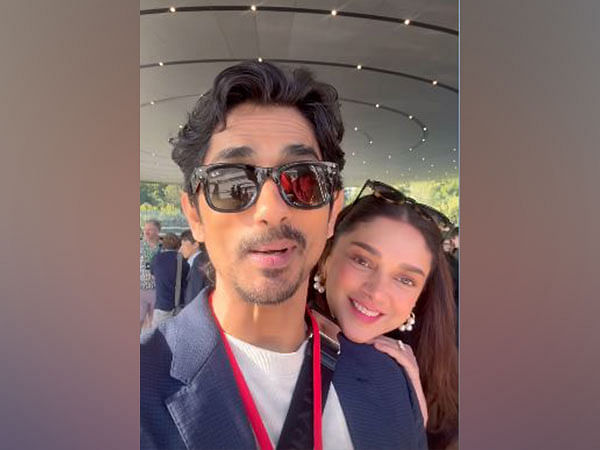 Aditi Rao Hydari, Siddharth attend Apple's 'It's Glowtime' event
