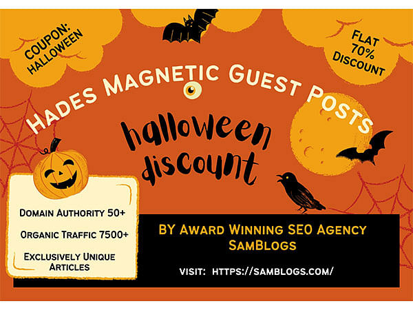 Award Winning SEO Agency SamBlogs Announces Massive Discount Offers this Halloween