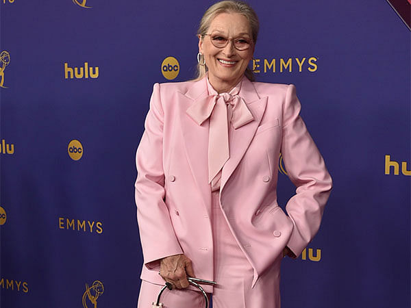 Emmys 2024:  Meryl Streep adds pink touch to red carpet with her boss lady presence 