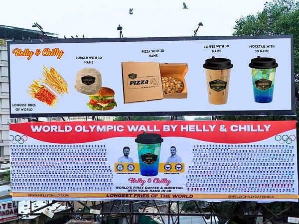 Helly & Chilly's Record-Breaking Feat: 850-Foot Hoarding Celebrates Olympic Champions