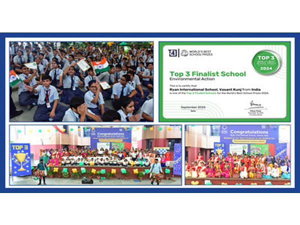 Ryan International School, Vasant Kunj, Named Top 3 Finalist for World's Best School Prize for Environmental Action 2024 