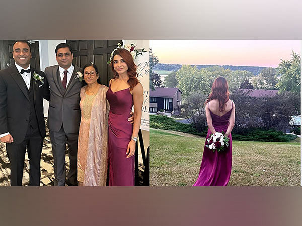 Samantha looks stunning in purple gown at brother David's wedding, shares precious family moments