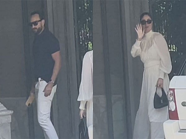 Saif Ali Khan, Kareena kapoor spotted outside their Bandra home