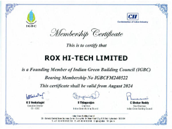 ROX Hi-Tech Limited Becomes Founding Member of Indian Green Building Council