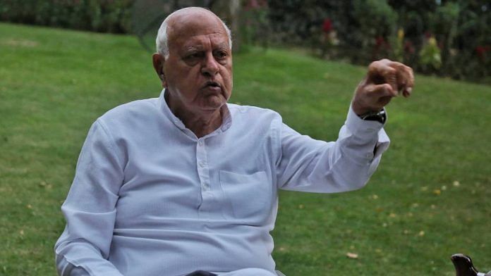 National Conference president and former J&K chief minister Farooq Abdullah | Photo: Praveen Jain/ThePrint