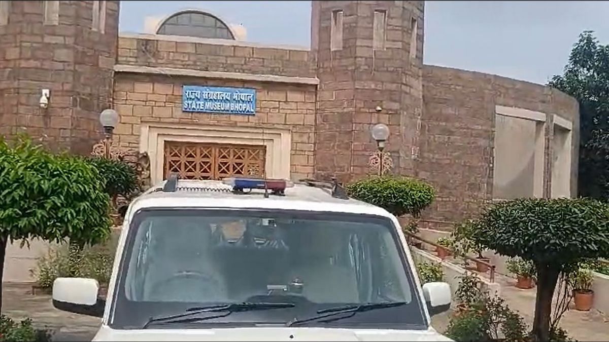 A police car outside Bhopal State Museum | By special arrangement