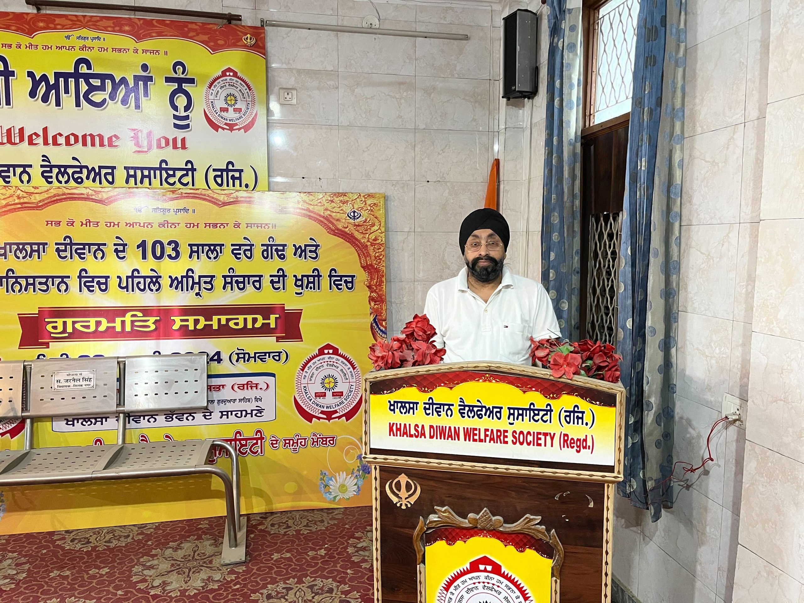 Fateh Singh, general secretary of Khalsa Diwan Welfare Society, in New Delhi's Tilak Nagar | Pia Krishnankutty | ThePrint