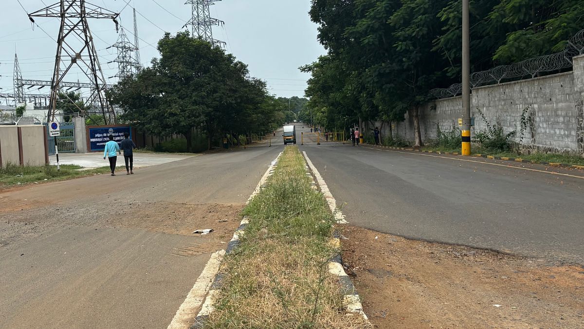 A view of the empty road that houses the Ford plant | Prabhakar Thamilarasu | ThePrint