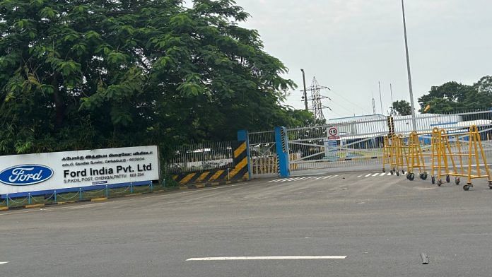 The Ford plant on Henry Ford Road in Maraimalai Nagar, Tamil Nadu | Prabhakar Thamilarasu | ThePrint