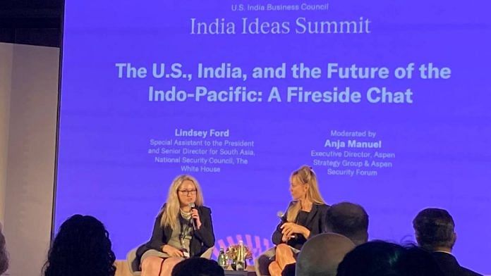 Lindsey Ford at 2024 India Ideas Summit in New Delhi | Photo: Keshav Padmanabhan