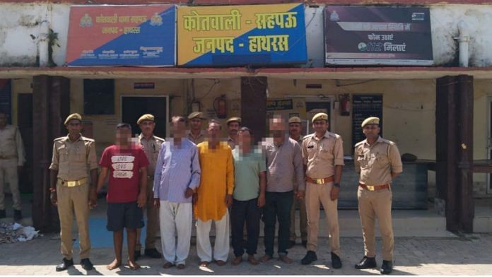 Five people have been arrested for the murder of a class 2 student at his school in Hathras on 23 September. The accused have been identified as Ramprakash Solanki, Dinesh Baghel, Jashodhan Singh alias Bhagat ji, Laxman Singh and Virpal Singh alias Viru | Photo Credit: Hathras Police/ANI