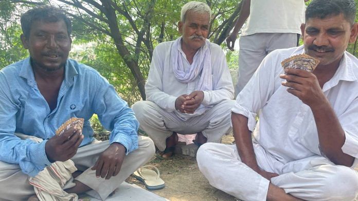 Vedpal, a Dalit farmer, plays cards with his friends in Kalanaur constituency, Haryana. | Shanker Arnimesh | ThePrint