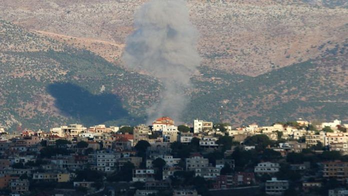 Smoke rises from the southern Lebanese town of Khiam, amid ongoing cross-border hostilities between Hezbollah and Israeli forces, as pictured from Marjayoun, near the border with Israel on Wednesday/REUTERS/Karamallah Daher/File Photo