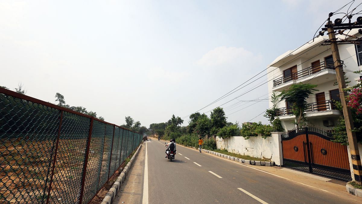 The fenced area where sapling of native trees are being planted | Manisha Mondal | ThePrint