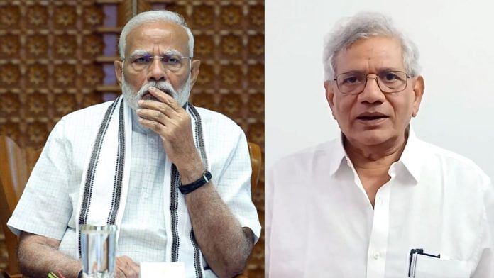 PM Modi and Sitaram Yechury/File Photo: Commons/ANI