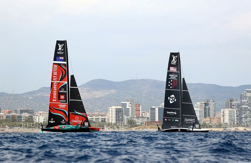 SailingLightning strike halts America's Cup racing off Barcelona