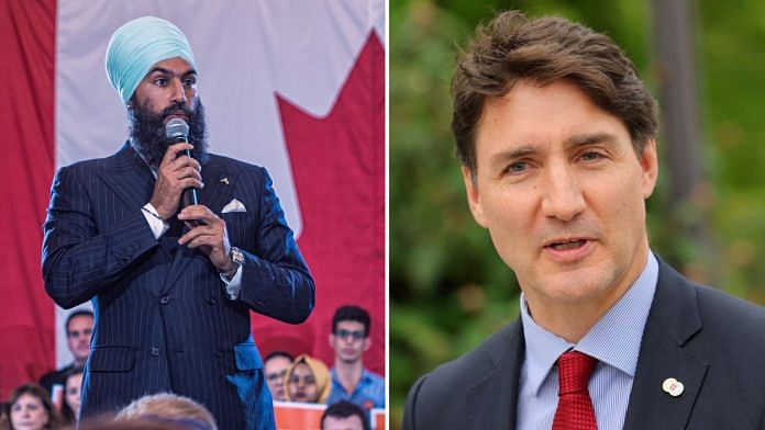 Canada's New Democratic Party leader Jagmeet Singh (left) & Canadian Prime Minister Justin Trudeau | File photo | Flickr/Reuters