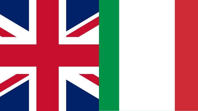 UK and Italy flags | Wikimedia Commons