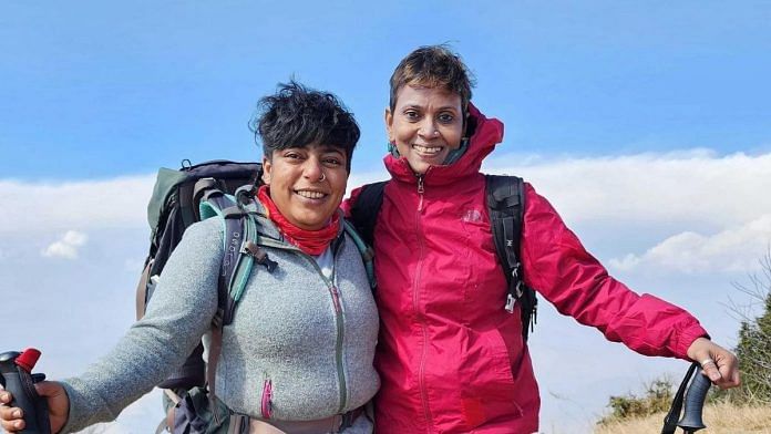 image of Anusha Subramanian (right) and Guneet Puri (left) conduct ‘inclusive treks’ togethe