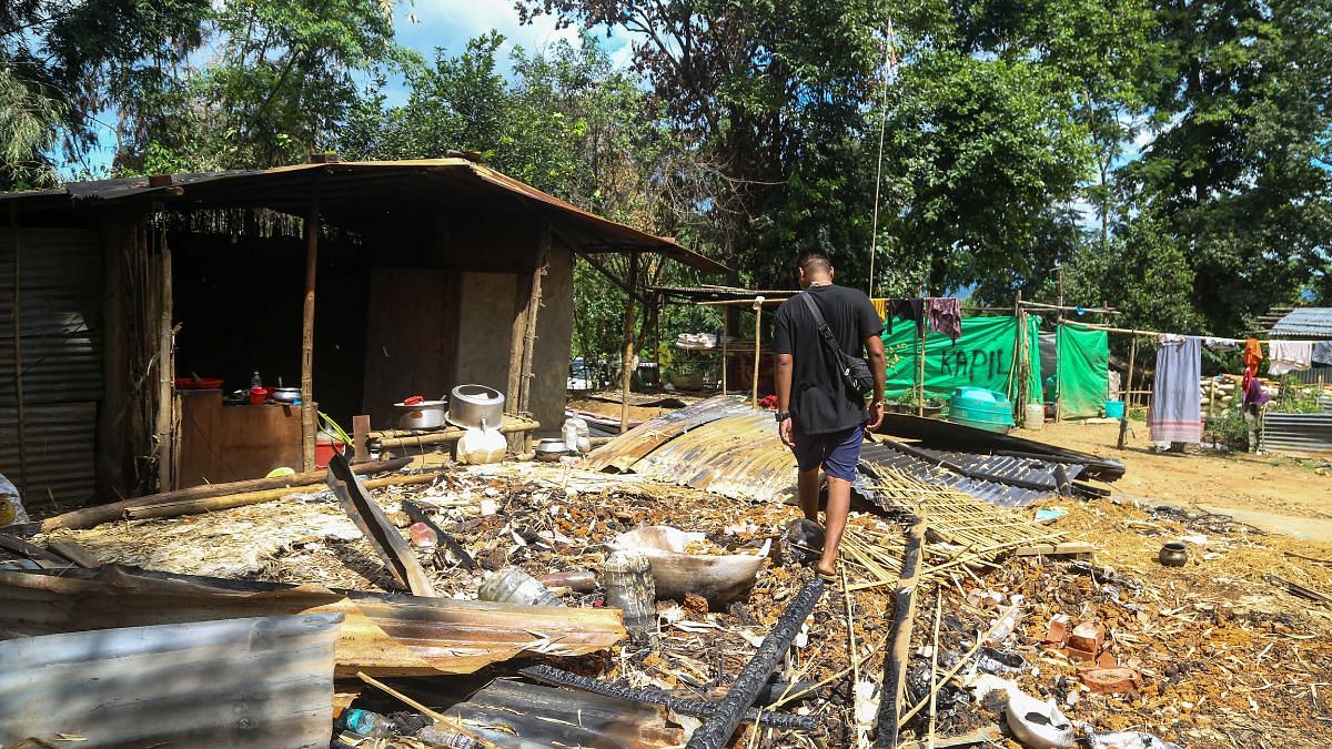 A house destroyed by the bombs dropped by drones | Suraj Singh Bisht | ThePrint