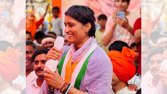 Vinesh Phogat at a campaign event | X: @Phogat_Vinesh