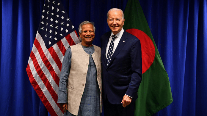 Chief Advisor to interim Bangladesh government, Muhammad Yunus with US President Joe Biden | Photo : X @ChiefAdviserGOB