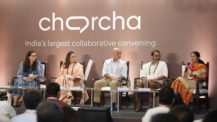 From ‘Leveraging Collaboration for Bold-Bet Philanthropic Action’ Panel co-hosted by The Bridgespan Group at charcha 2024. | By special arrangement