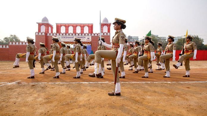 File photo Odisha Police personnel during the passing out parade | ANI