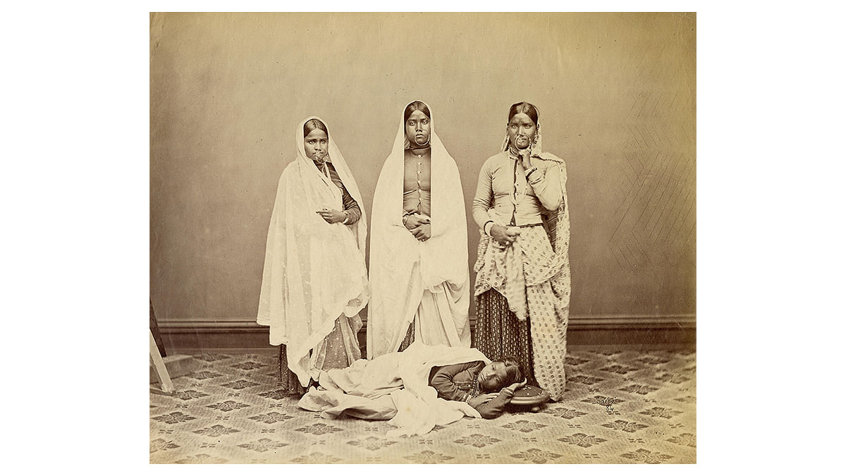 Four Ayahs from Nainital region, John Edward Sache, India, 1865. Image courtesy of Museum of Art & Photography (MAP), Bengaluru