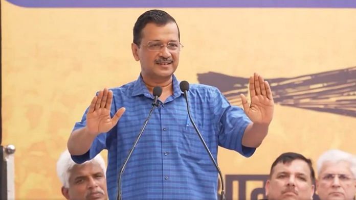 Delhi Chief Minister and AAP chief Arvind Kejriwal at a party meeting in Delhi Sunday | Source: X/AAP