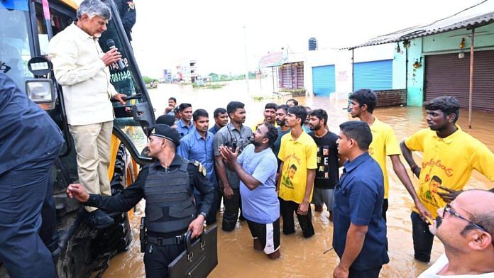 Andhra Pradesh CM Chandrababu Naidu speaks with the residents of Vijayawada | By Special Arrangement | ThePrint