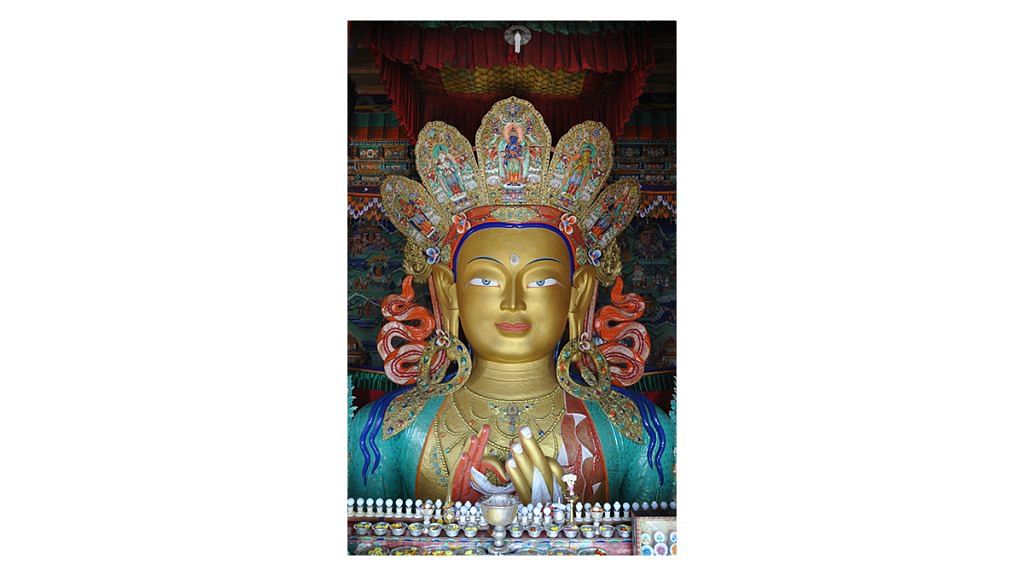 Maitreya Buddha, Thiksey Monastery, Leh, India, Photograph: Prof Ranga Sai (2011). Image courtesy of Wikimedia Commons