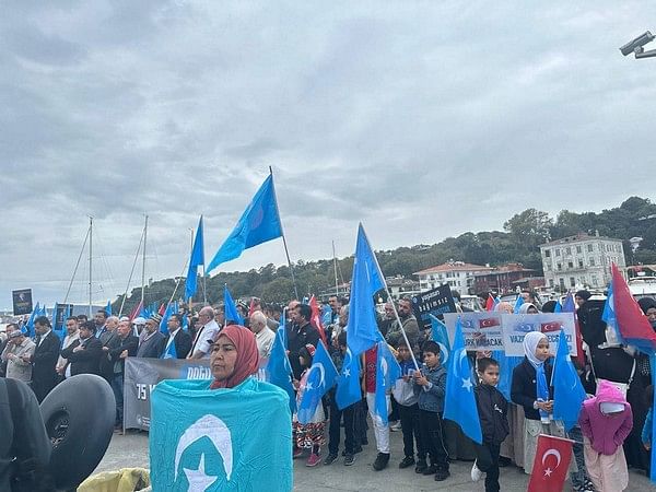 Uyghur diaspora protests against China's National Day in Istanbul