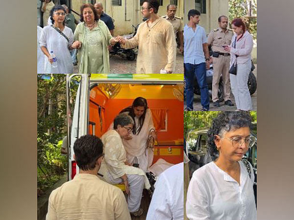 Aamir Khan, Kiran Rao attend his wife Reena Dutta's father's last rites