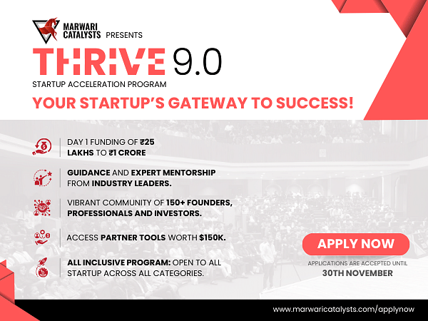 Marwari Catalysts Invites Early-Stage Startups for Thrive 9.0 of Acceleration and Funding Cycle