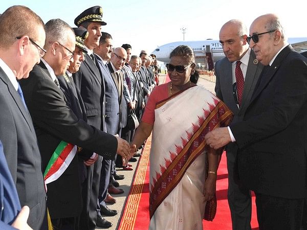 President Murmu arrives in Algiers on first-leg of her 3-nation visit