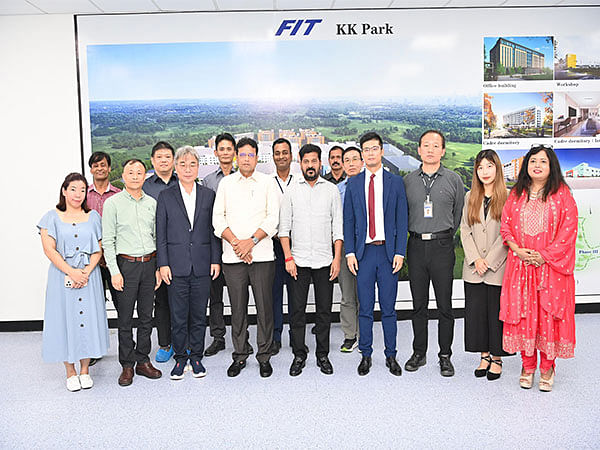 Telangana CM A Revanth Reddy reviews Foxconn's ongoing projects near Hyderabad