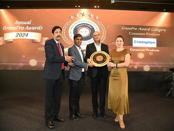 Crompton's Ceiling Fans Earn the Prestigious CII Green-Pro Certification for Excellence in Sustainability