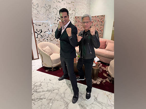 Akshay Kumar poses with NVIDIA CEO Jensen Huang, ends up chatting about martial arts