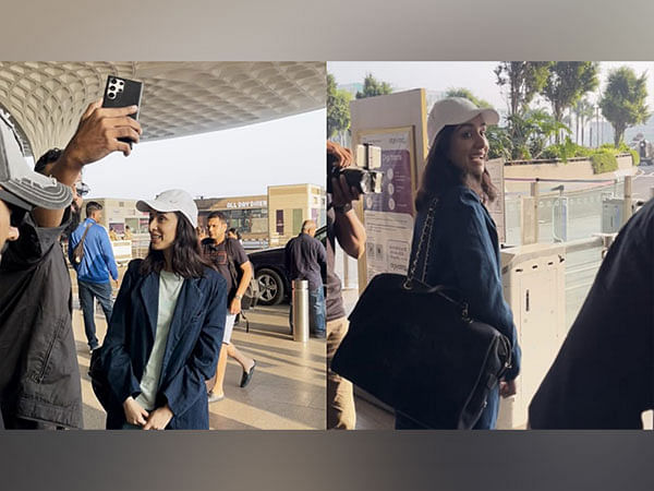 Shraddha Kapoor pauses for selfie with fan at Mumbai airport