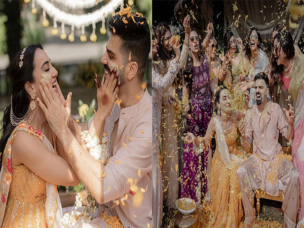 A sneak peek into Surbhi Jyoti, Sumit Suri's fun-filled haldi ceremony