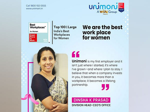 Unimoni Earns Prestigious 'India's Best Workplaces for Women 2024' Certification: Celebrating a Culture of Inclusivity and Empowerment