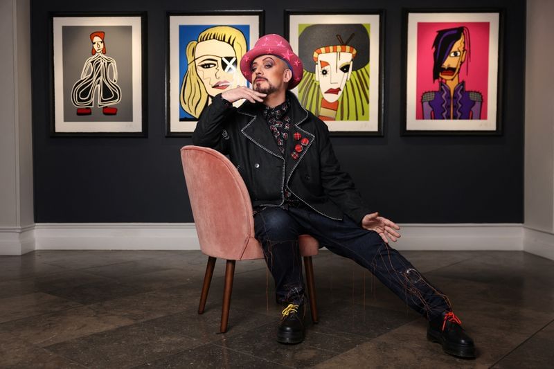 Boy explores fame in new art collection depicting music stars