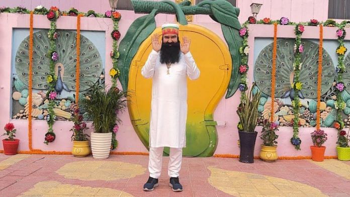 File photo of Dera Sacha Sauda chief Gurmeet Ram Rahim Singh | X@DSSNewsUpdates