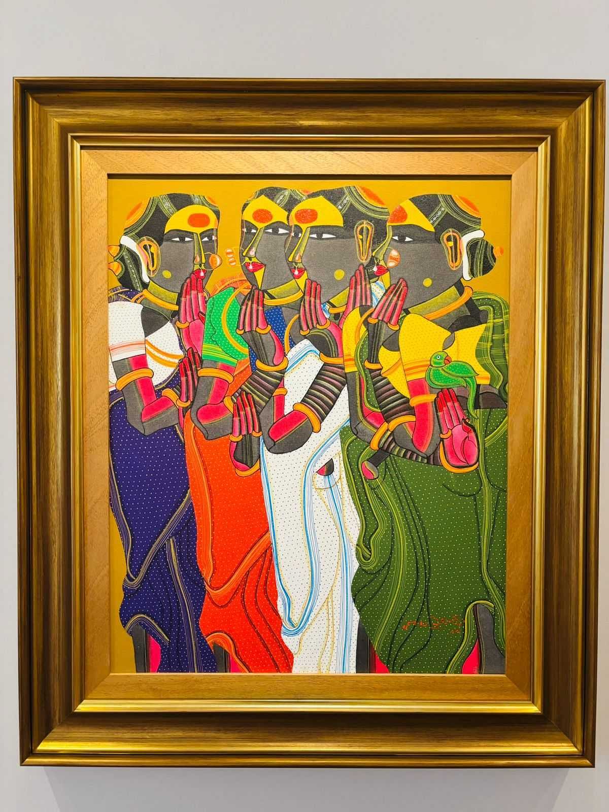 Women gossiping, painting by Thota Vaikuntam | Vandana Menon, ThePrint