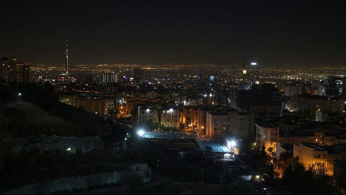 A general view of Tehran after several explosions were heard, in Tehran, Iran, October 26, 2024. Majid Asgaripour/WANA (West Asia News Agency) via REUTERS