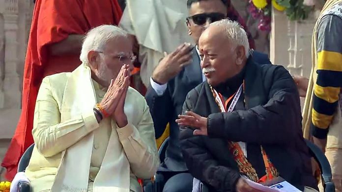 File photo of Prime Minister Narendra Modi and RSS chief Mohan Bhagwat | ANI