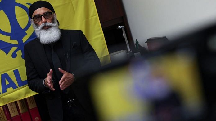 File photo of Gurpatwant Singh Pannun | Photo: REUTERS/Shannon Stapleton