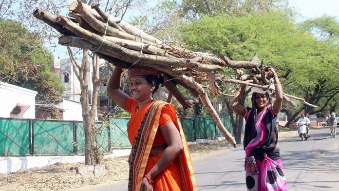 Representational image | women carrying firewood for cooking | ANI